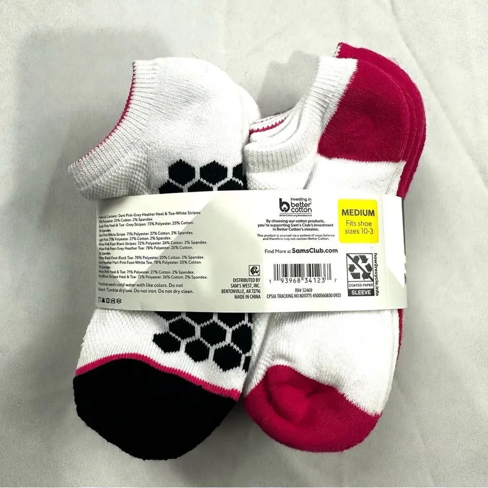 New Member's Mark 10 Pack Kid's No Show Socks Girls Medium Sizes 10-3